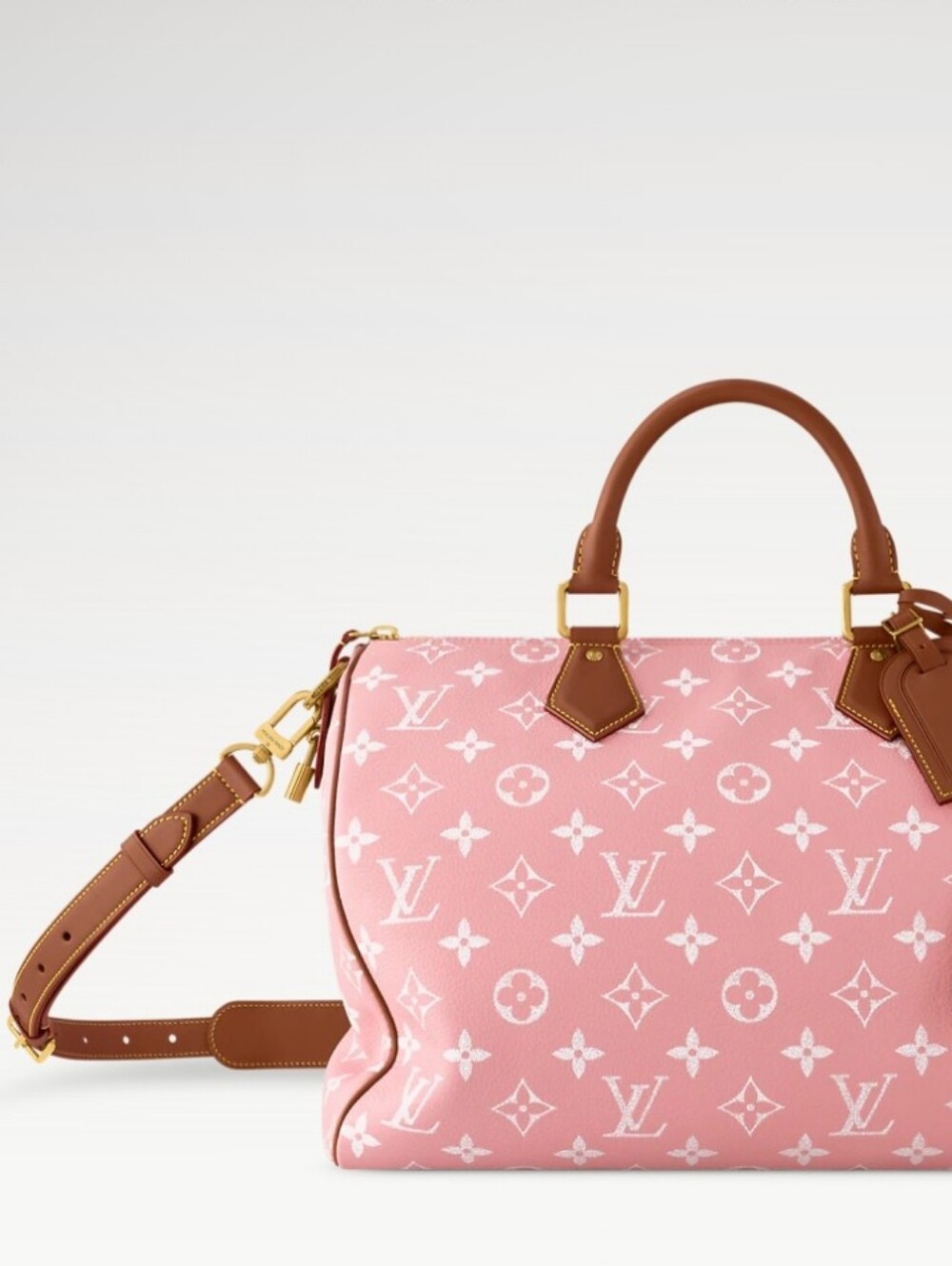 🌸Super Canvas Candy Paint Pink Mono Barrel Speed 30in Tote Dark Rich Trim